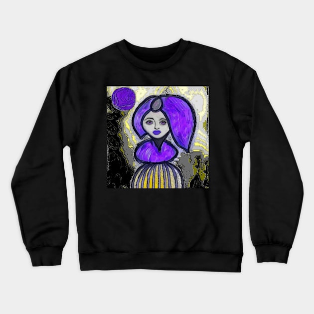 Purple Perfume Botticelli Crewneck Sweatshirt by Sarah Curtiss